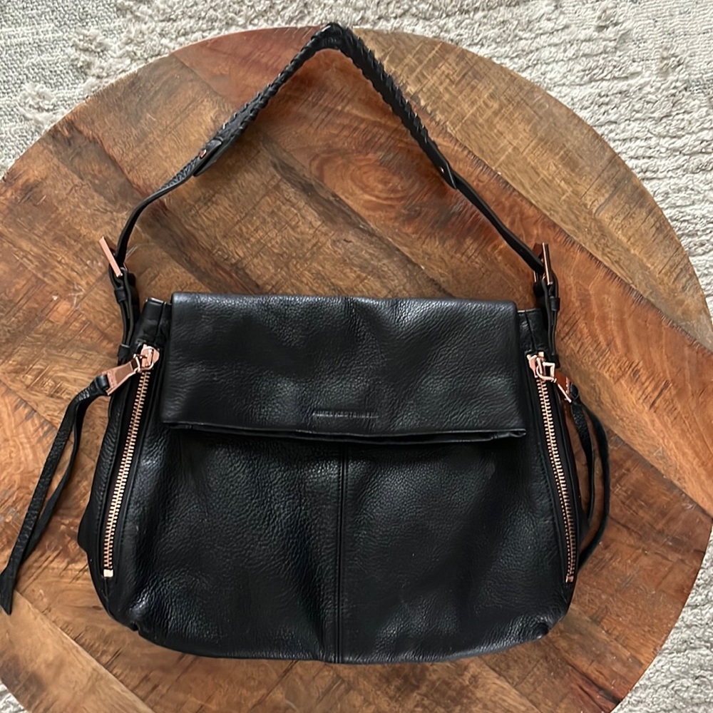 Aimee Kestenberg black hobo style leather purse.